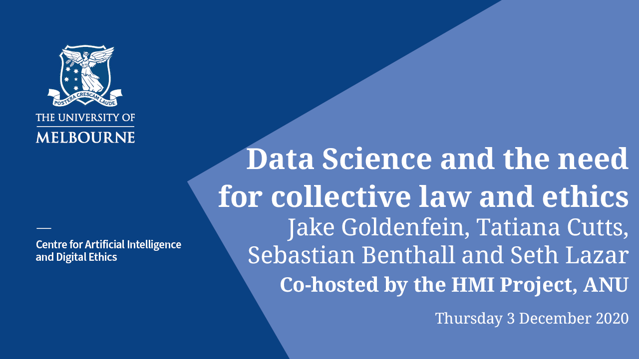 Data Science and the need for collective law and ethics 