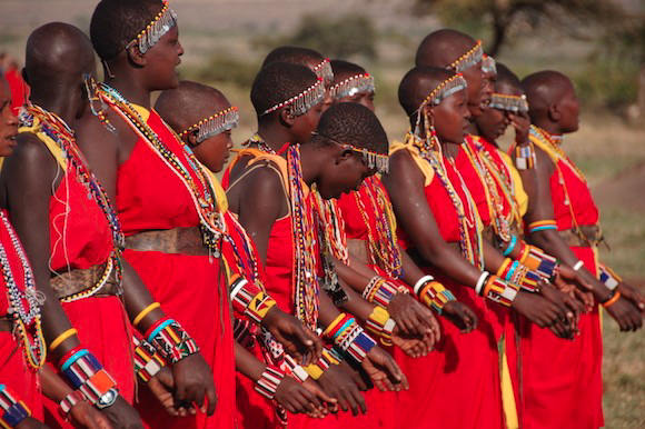 Indigenous women in costume