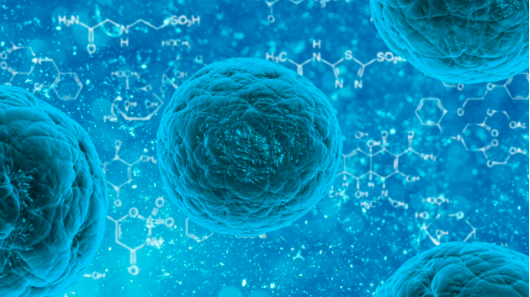 Graphic illustration of a cell.