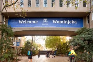 University Welcome sign