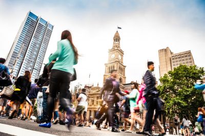 People walking in the CBD