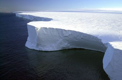 Image of an Antarctic ice shelf.