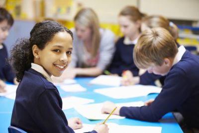 School children in class