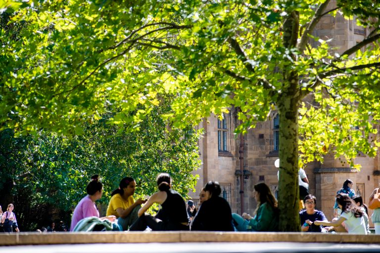 Students on South Lawn