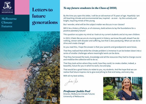 MCF letter to future generations 