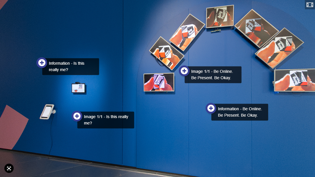 Screenshot from an H5P virtual tour Example of a panel in a virtual tour using H5P and interactive elements