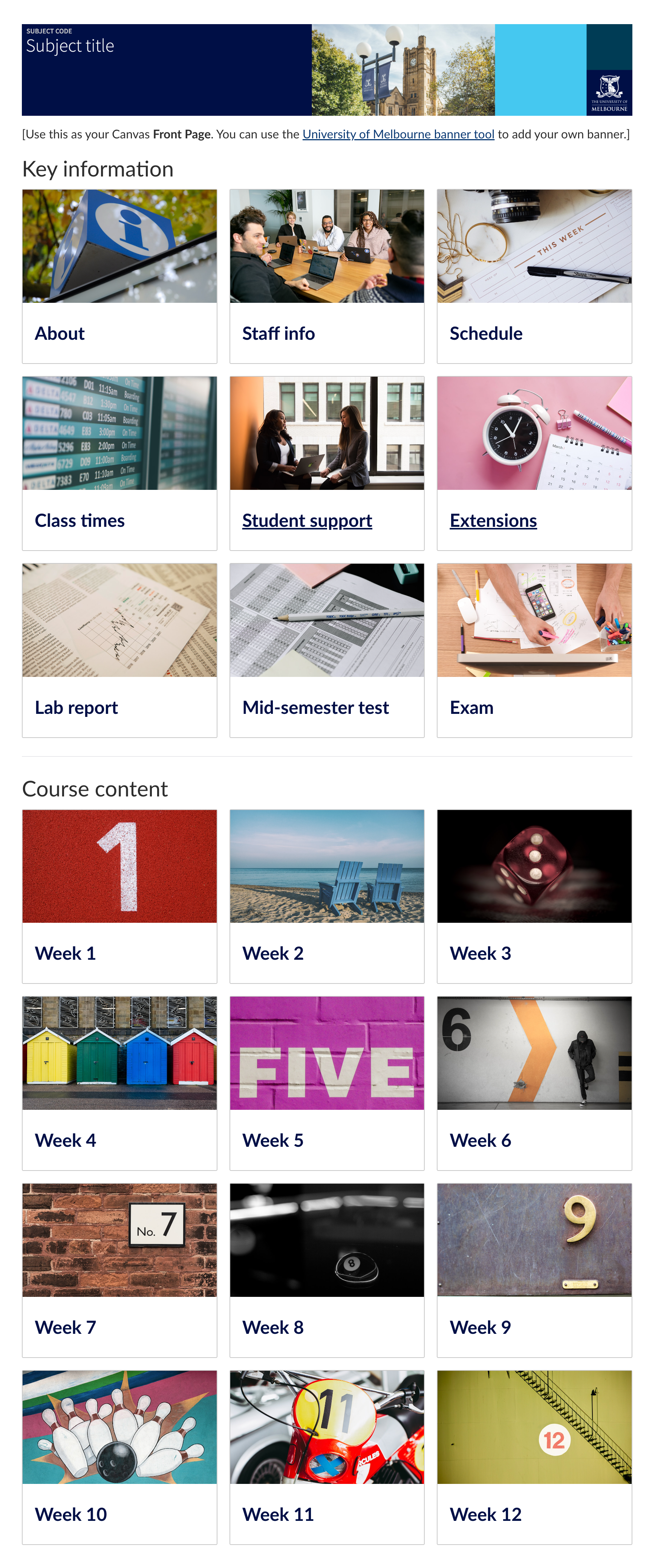 Starter home page template
