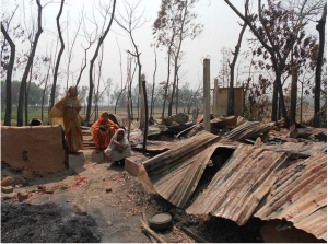 Image of women in the Indian sub-continent pictured in a rural setting.