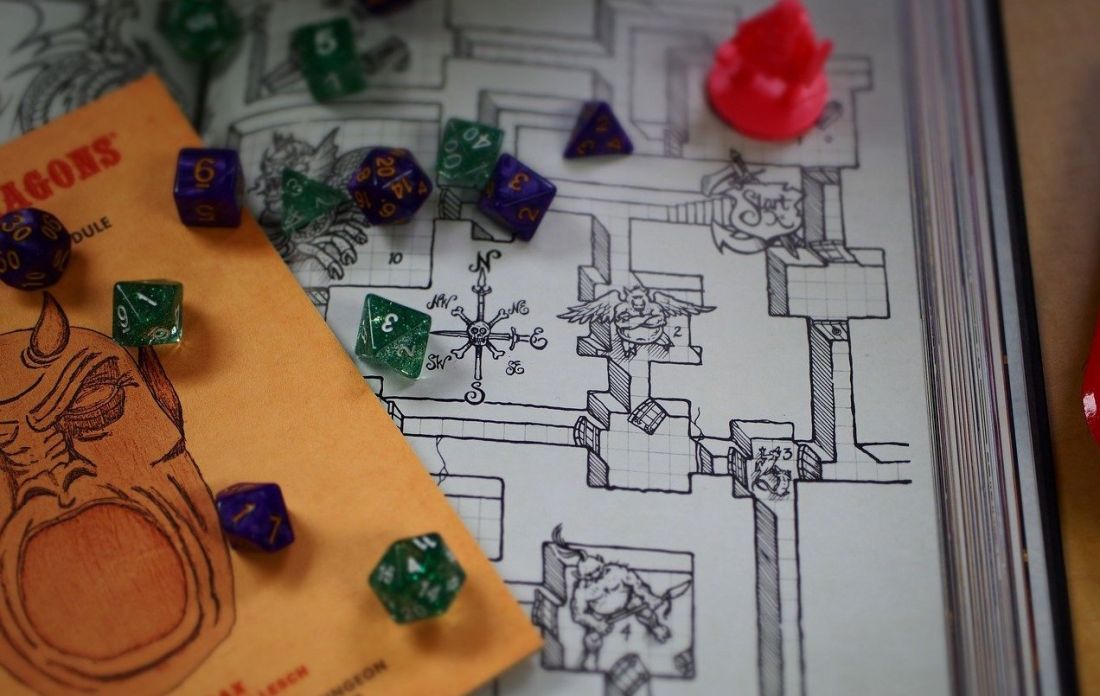 Image of Dungeons and Dragons dice.