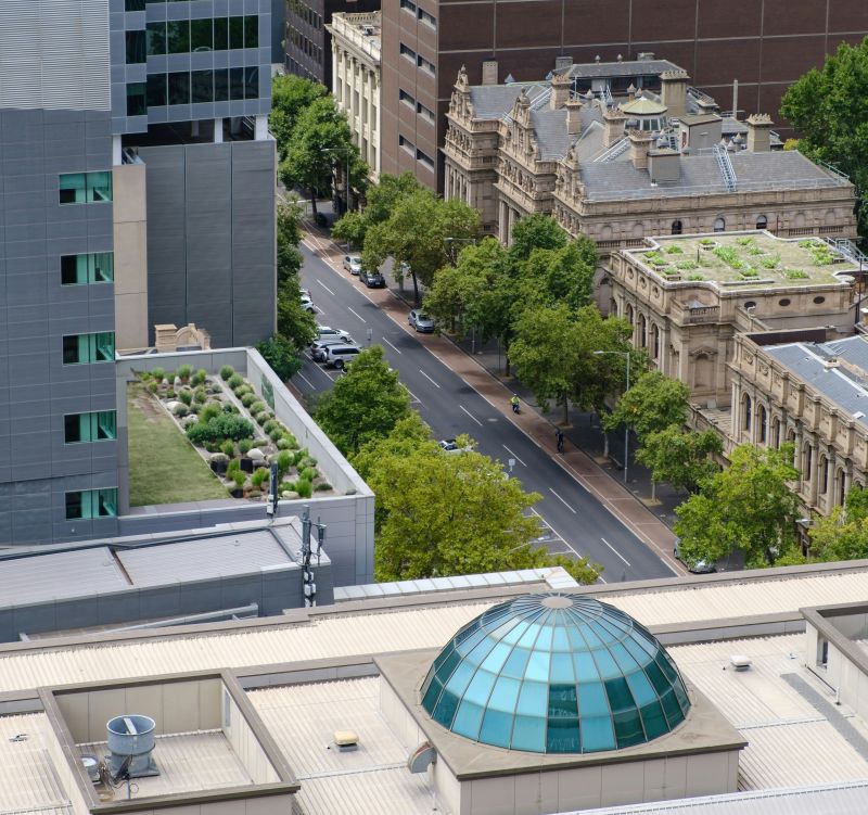 An edited image of a Melbourne street