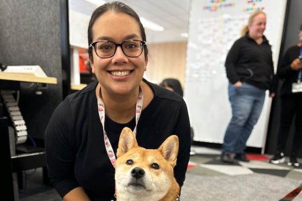 Keshia Arbour pictured with dog. 