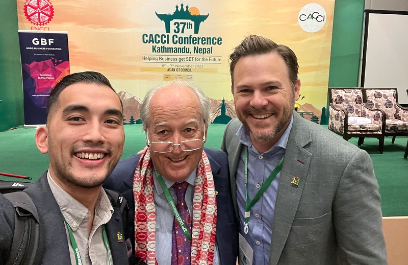 Michael Lim, Peter McMullin and Stuart Mkojera-Thomson (L-R).