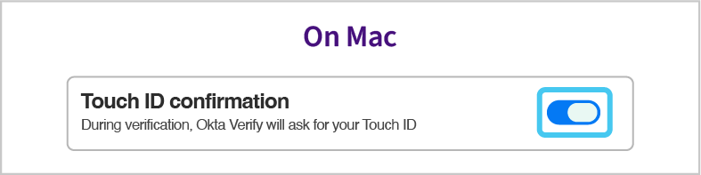 Confirm Touch ID is enabled