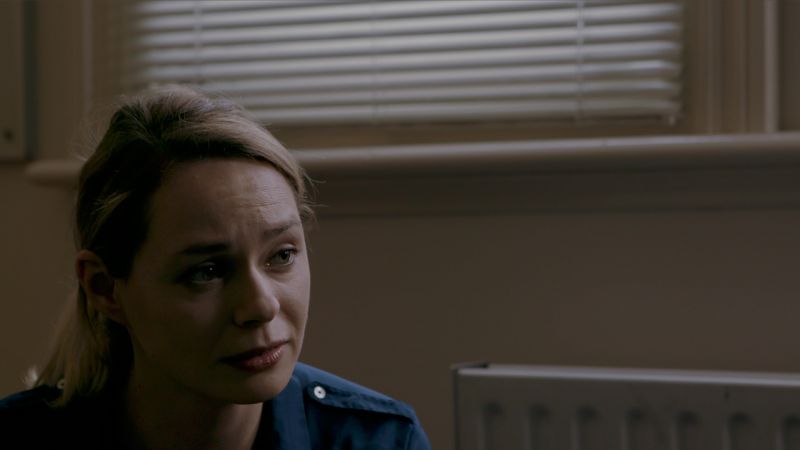 woman with sad look on face