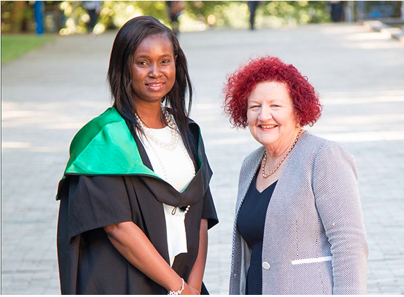 Christie Cline with Provost Professor Margaret Sheil