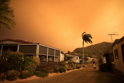 Image of an orange sky