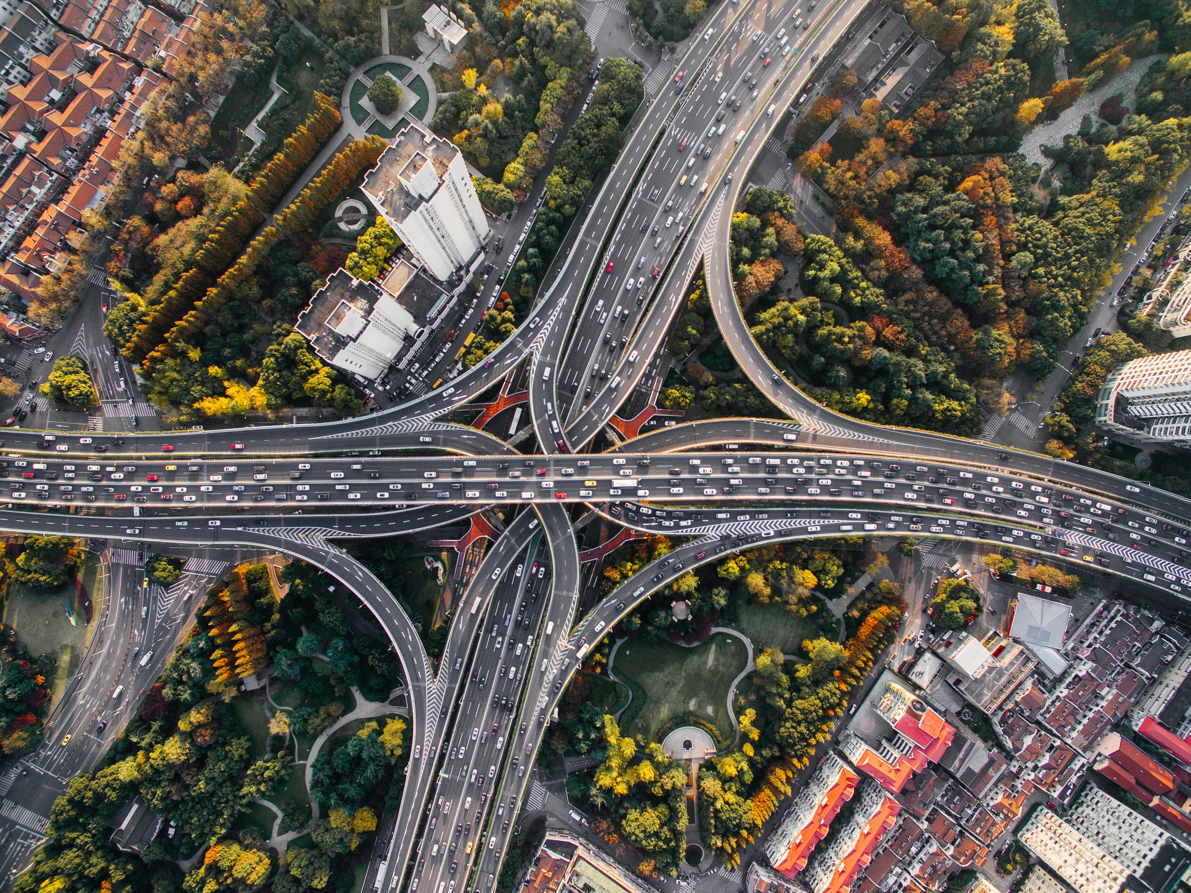 Birds Eye View of a Highway