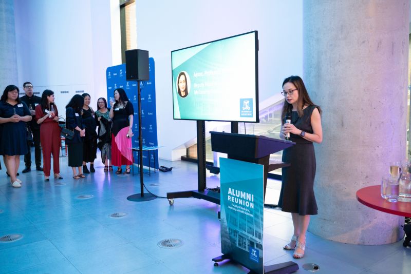 A/Prof Rebecca Wong addressing guests at the reunion.