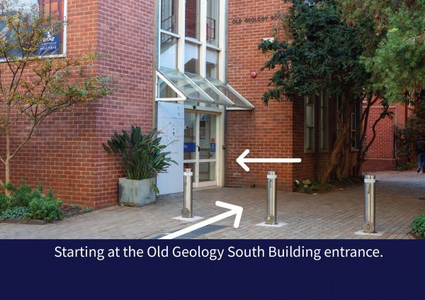 Step 1: Starting at the Old Geology South Building entrance