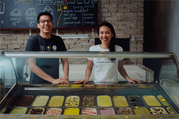 Shiew Li and Edmund at Inside Scoop