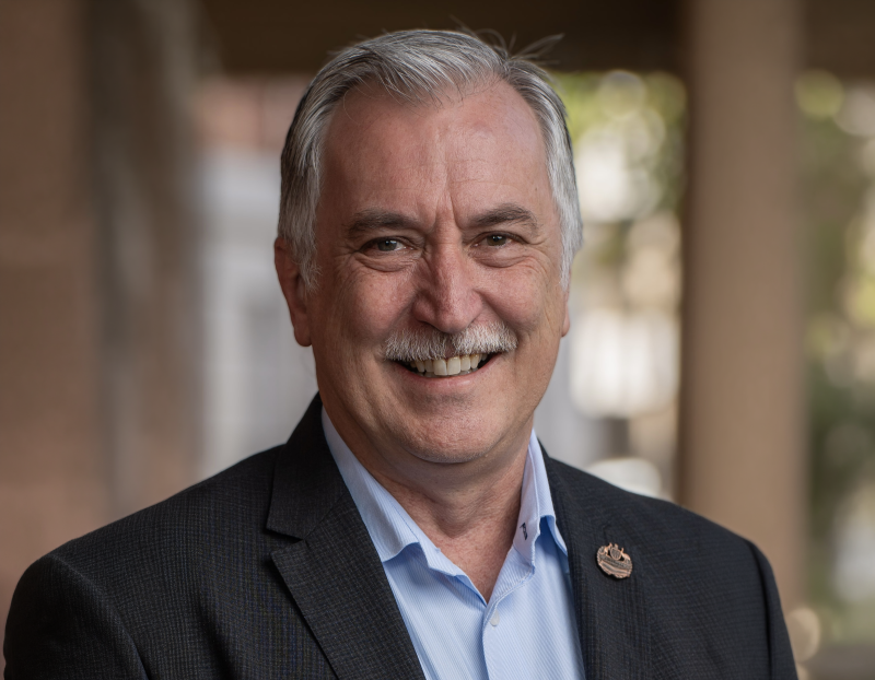 Professor Michael Webb has been appointed the inaugural Executive Director of Melbourne National Security and Defence. (Gen AI has been used for generative fill to expand this image from portrait to landscape.)