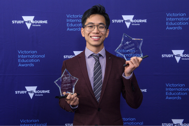 PhD candidate Josh Nguyen received the International Student of the Year – Research award.