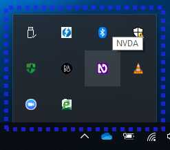 NVDA icon in Taskbar