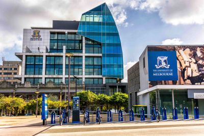 Image of the Alan Gilbert Building in the University of Melbourne Parkville campus.
