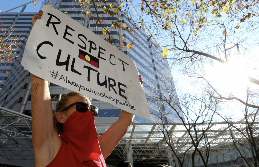 Person at demonstration
