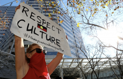 Person at demonstration