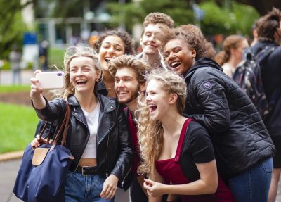 Students on campus