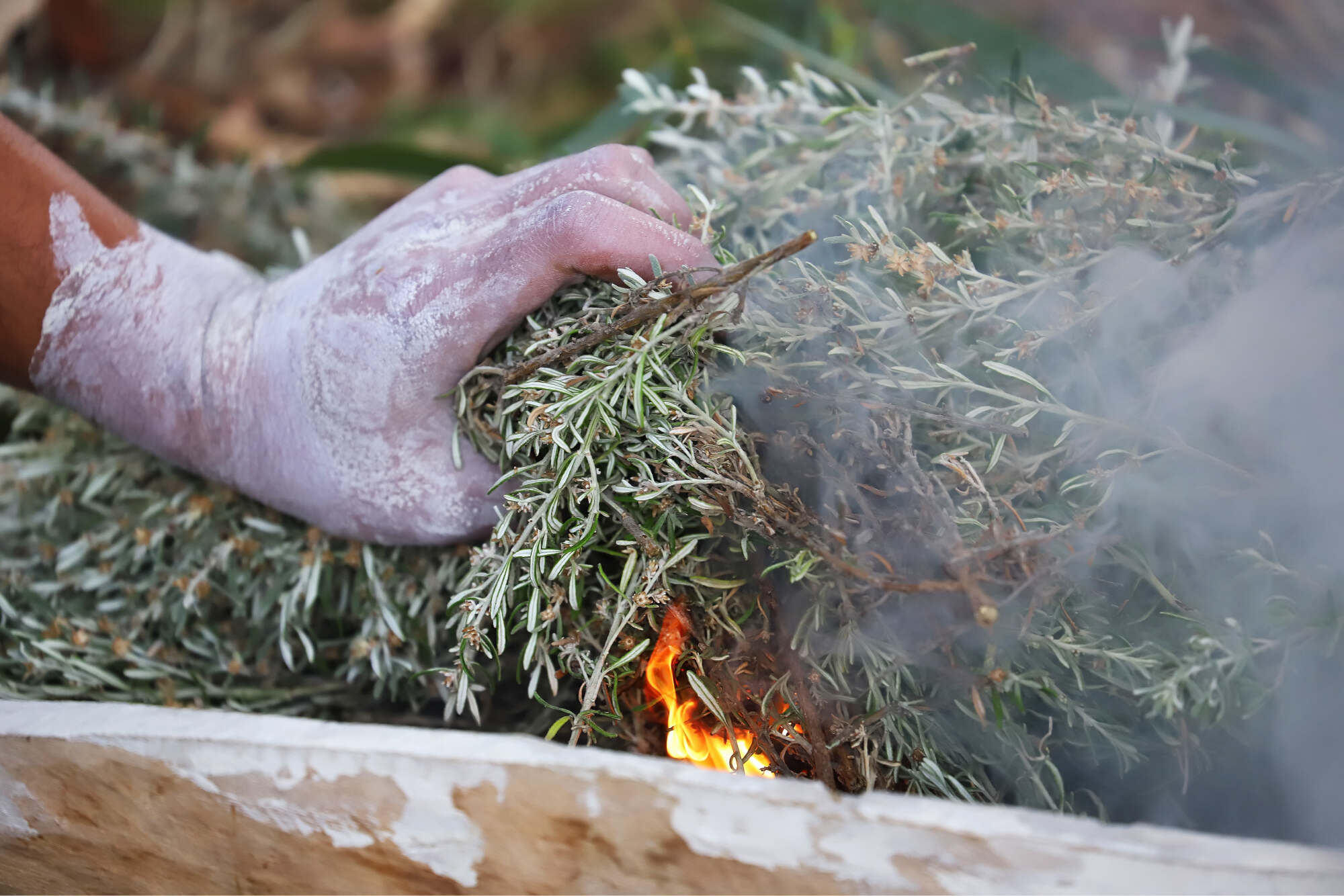 Indigenous smoking ceremony