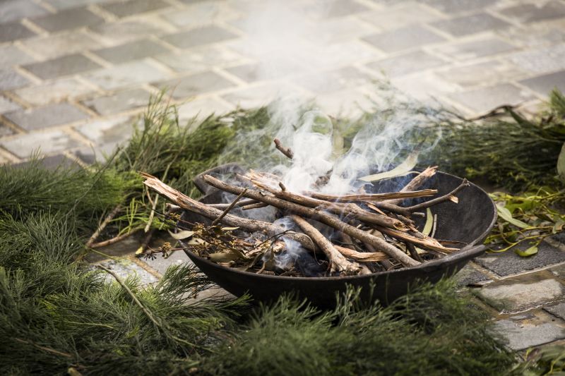 Wominjeka - Welcome to Country smoking ceremony, 2024. Photographer: Peter Casamento
