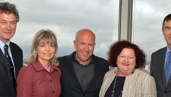 Richard Flanagan with literature colleagues