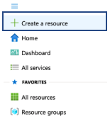 Screenshot of create a Resource from the collapsable side menu option