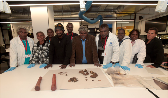 Group photo of leading aboriginal artists who participated in the education program.