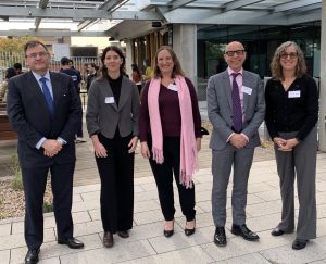 Professor Duncan Maskell, Thea Shields, Professor Jacqueline Peel, Allan Tait and Katie Mee 