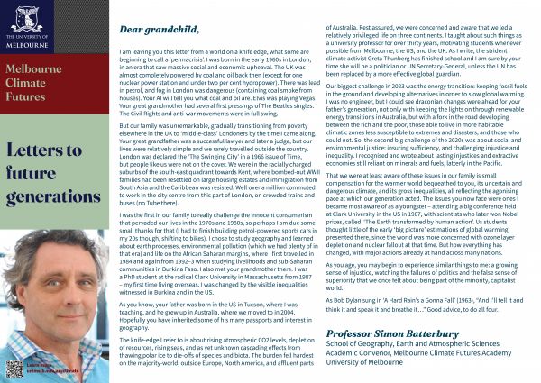 MCF letter to future generations 