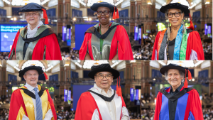Conferred Honorary Doctorates by the University of Melbourne.
