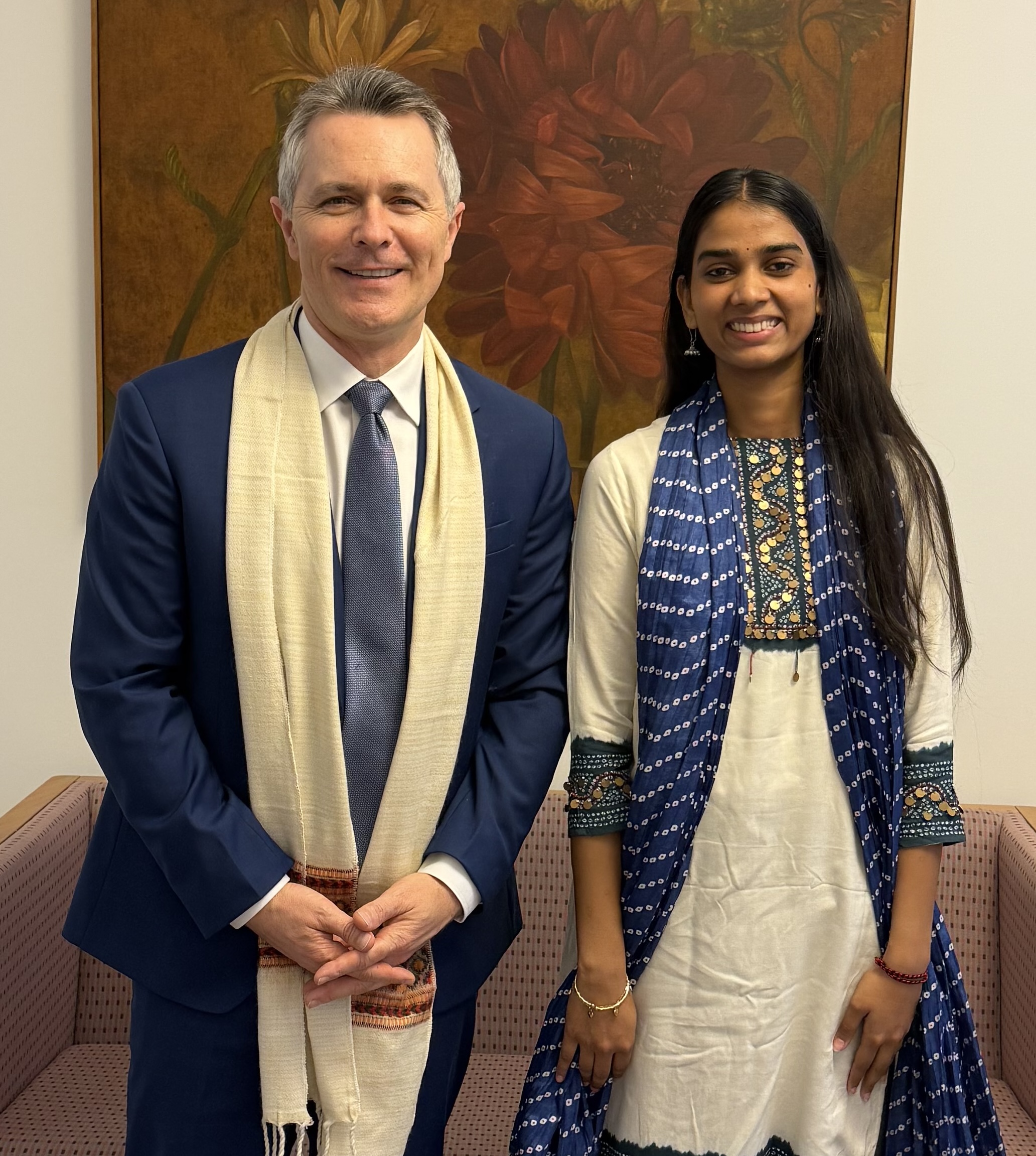 Nancy and Minister for Education Jason Clare.