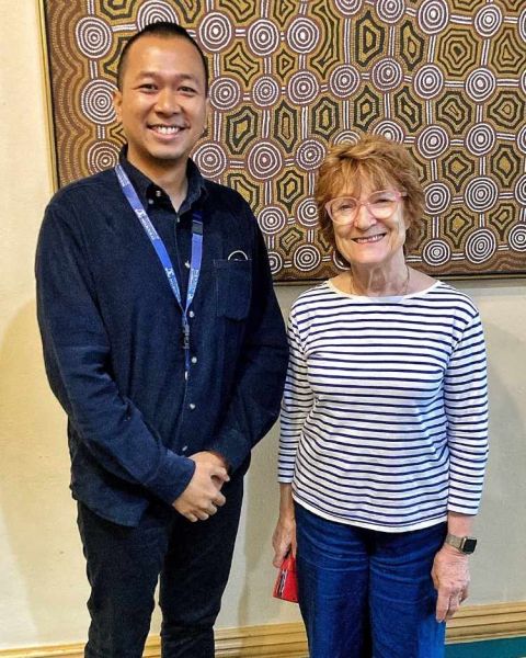 Rayhan and Janet standing together for a photo