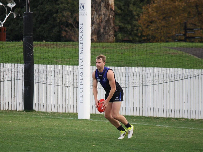 Rob playing for the Melbourne University Blacks during his student days.