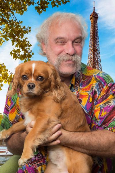 Professor Malkin and his dog Cino