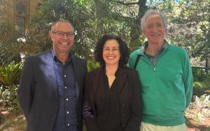 Ngura Ninti project leads University of Melbourne Deputy Vice-Chancellor (Indigenous) Professor Barry Judd, La Trobe University Associate Professor Katherine Ellinghaus and La Trobe Emeritus Professor Richard Broome.