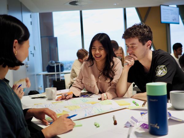 Sam Eala and Angus Vance at a workshop. Image by James Thomas Photography (2024).
