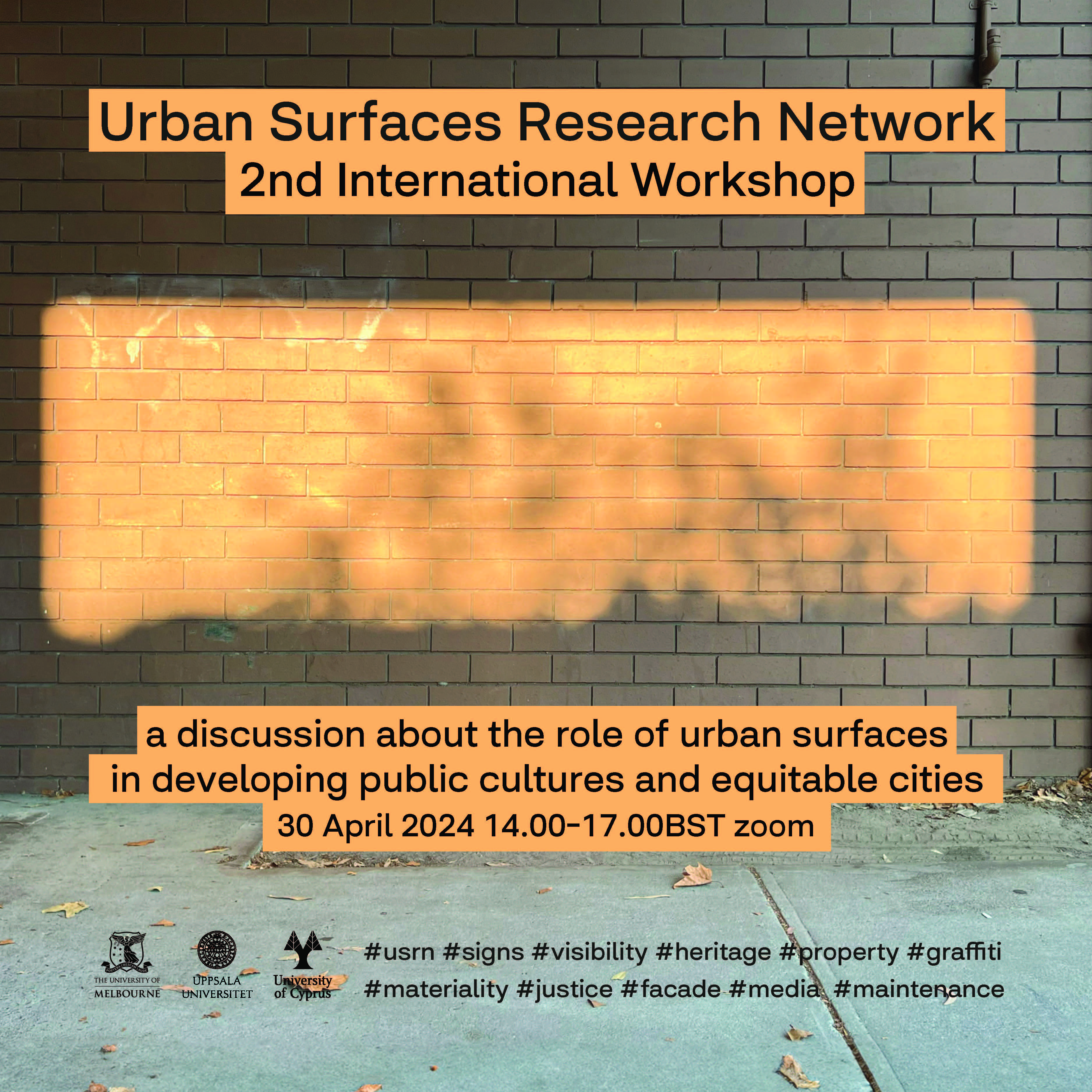 Poster for Urban Surfaces Research Network 2nd International Workshop