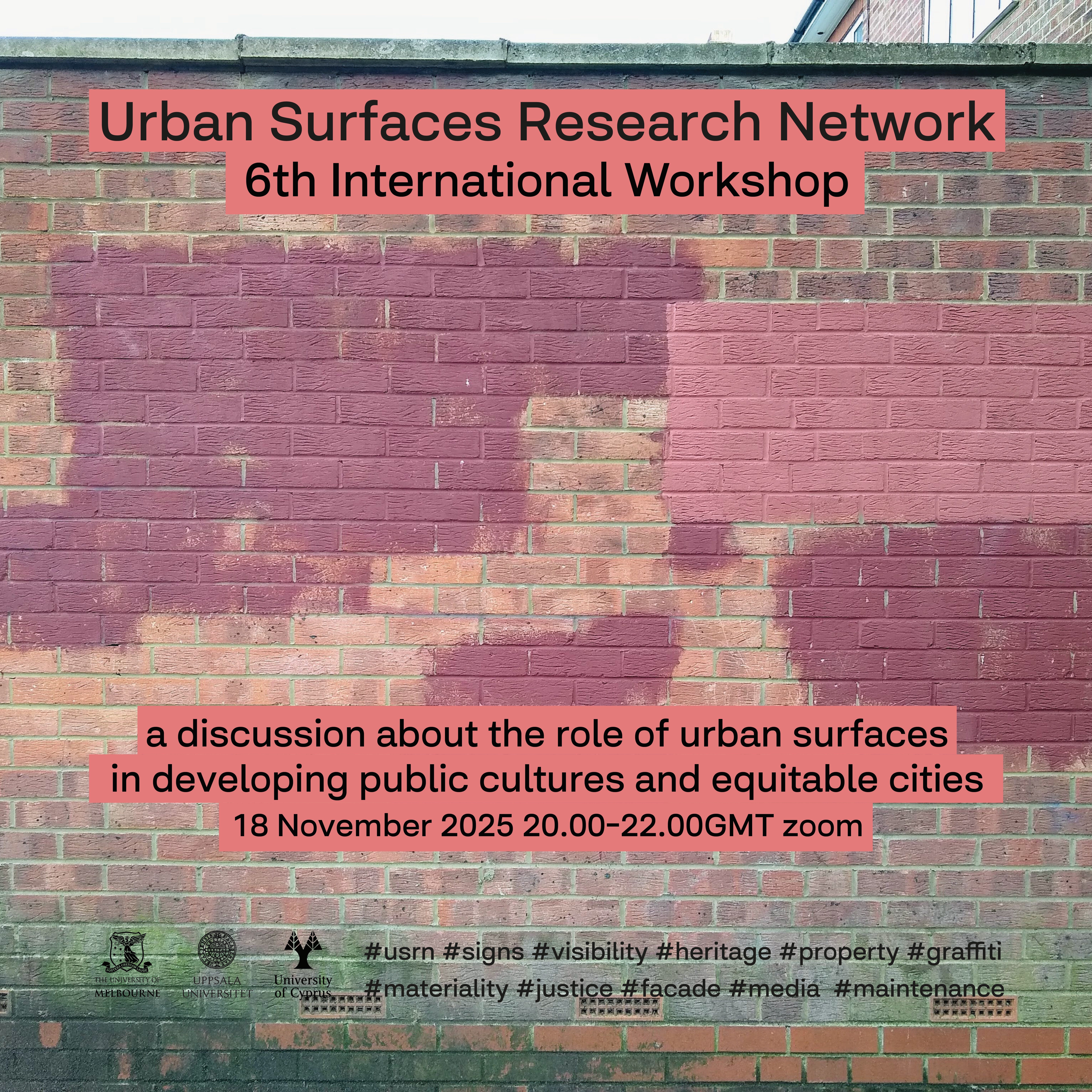 Urban Surfaces Research Network Workshop Poster