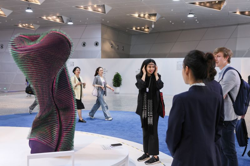 Science Gallery Melbourne interactive exhibition at the World Economic Forum in China. Image: World Economic Forum
