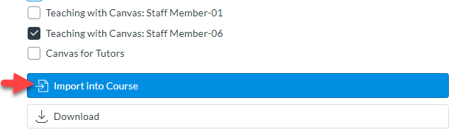 Import option in Commons