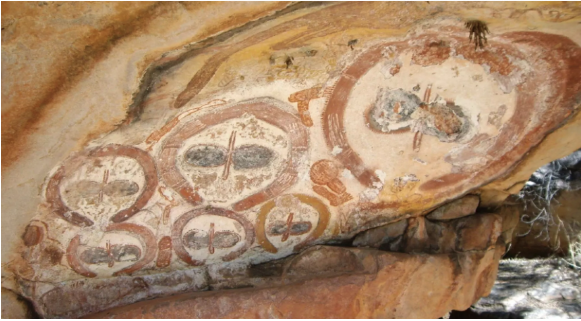 Image of archaeological Australian rock art.